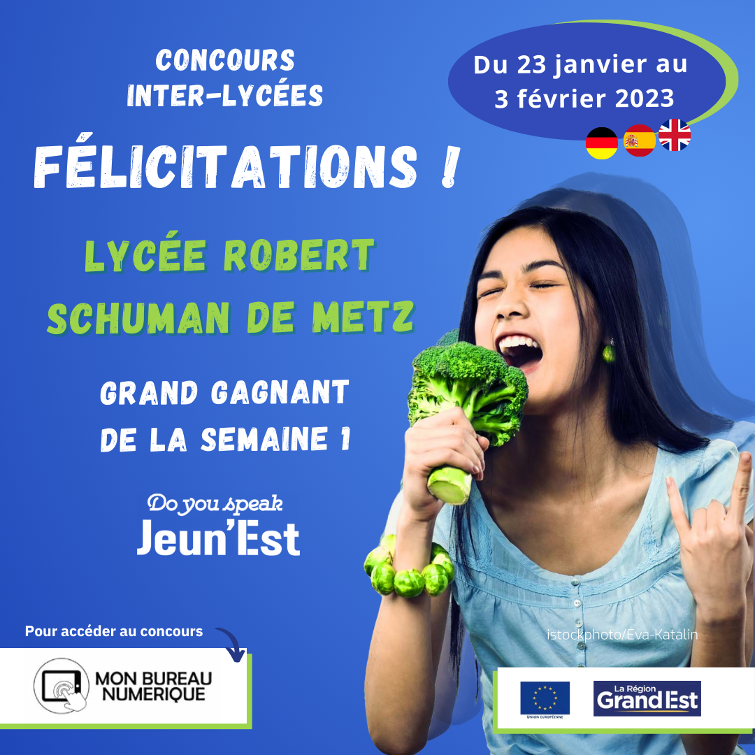 Un grand bravo aux élèves du lycée Robert Schuman de Metz @lyceeschumanmetz … Vous remportez cette première semaine de concours !